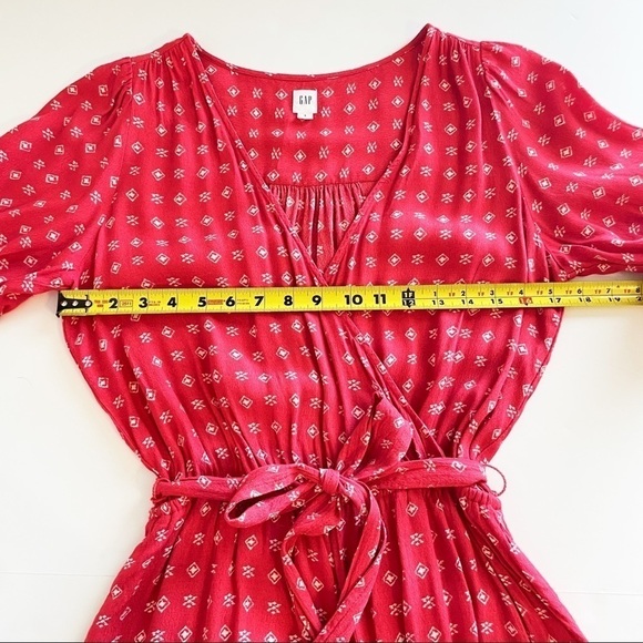 GAP Romper surplice Top Flowy Red Coral Size Small - Picture 4 of 5